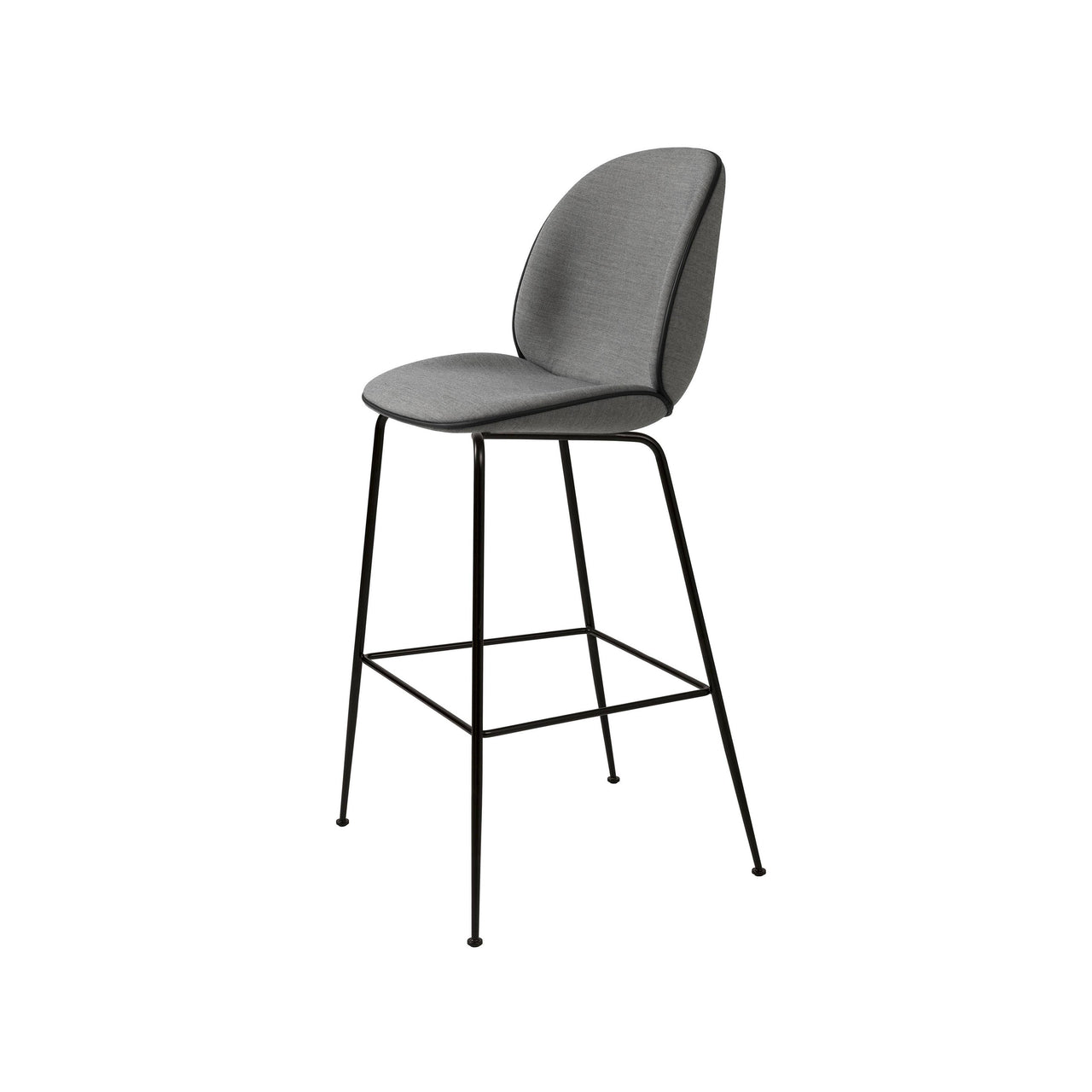 Beetle Bar + Counter Chair: Full Upholstery + Counter + Black Matt