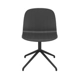 Visu Wide Chair: Swivel Base with Return + Black