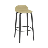 Visu Bar Stool: Upholstered + Black