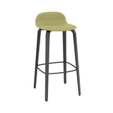 Visu Bar Stool: Upholstered + Black