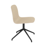 Visu Wide Chair: Swivel Base with Return + Oak