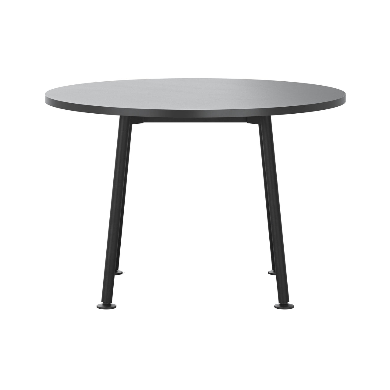 Landa Table: Round + Counter + Black Laminate + Black