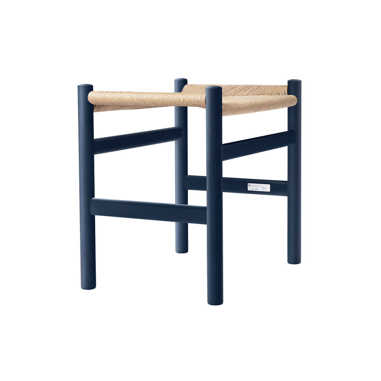 CH53 Footstool: High + Natural + Blue Beech