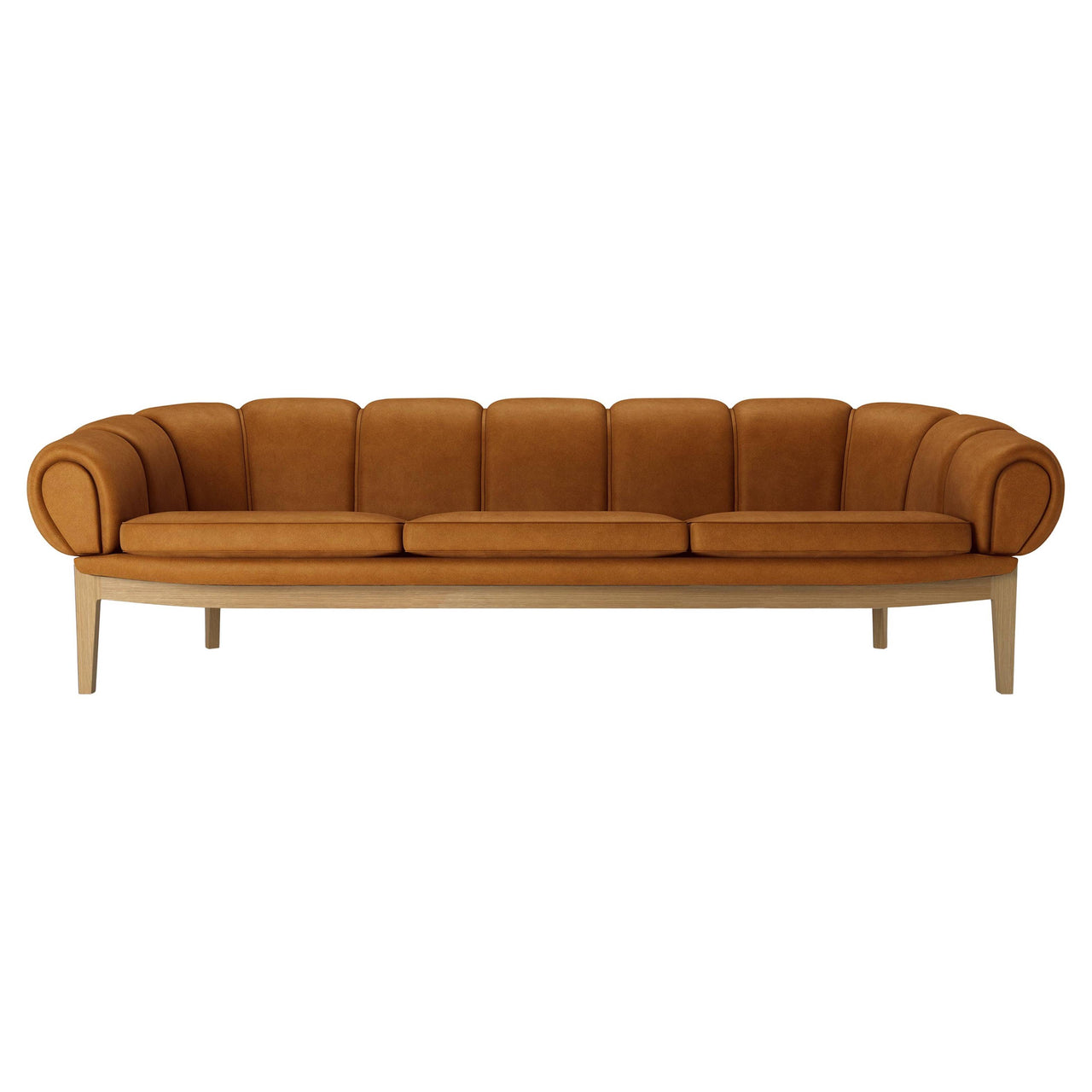 Croissant Sofa: Solid Oak