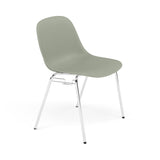 Fiber Side Chair: A-Base with Linking Device + Recycled Shell + Dusty Green