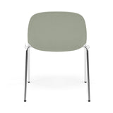 Fiber Side Chair: A-Base with Linking Device + Felt Glides + Dusty Green