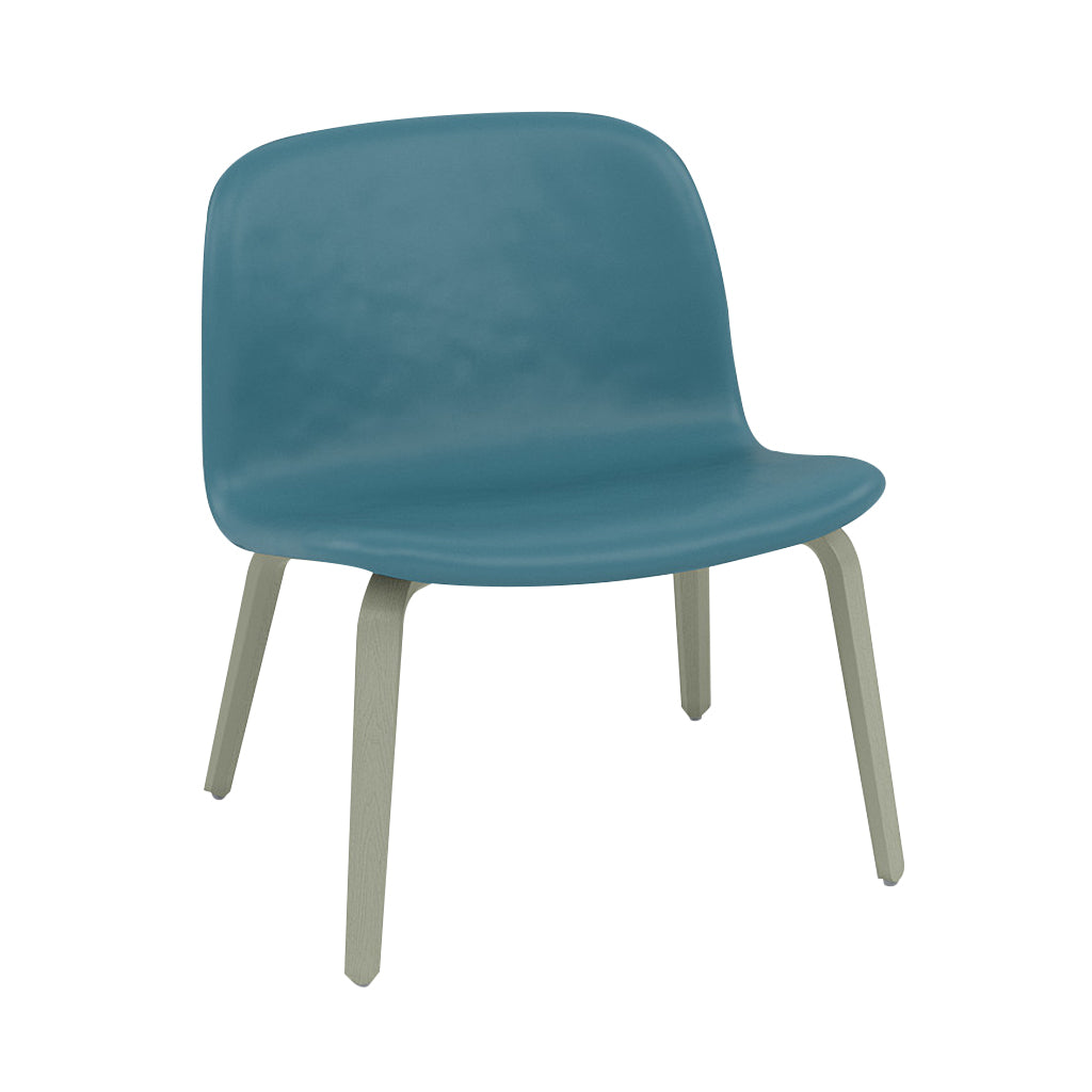 Visu Lounge Chair: Upholstered + Dusty Green