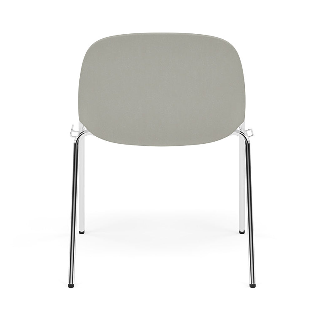 Fiber Side Chair: A-Base with Linking Device + Recycled Shell + Grey