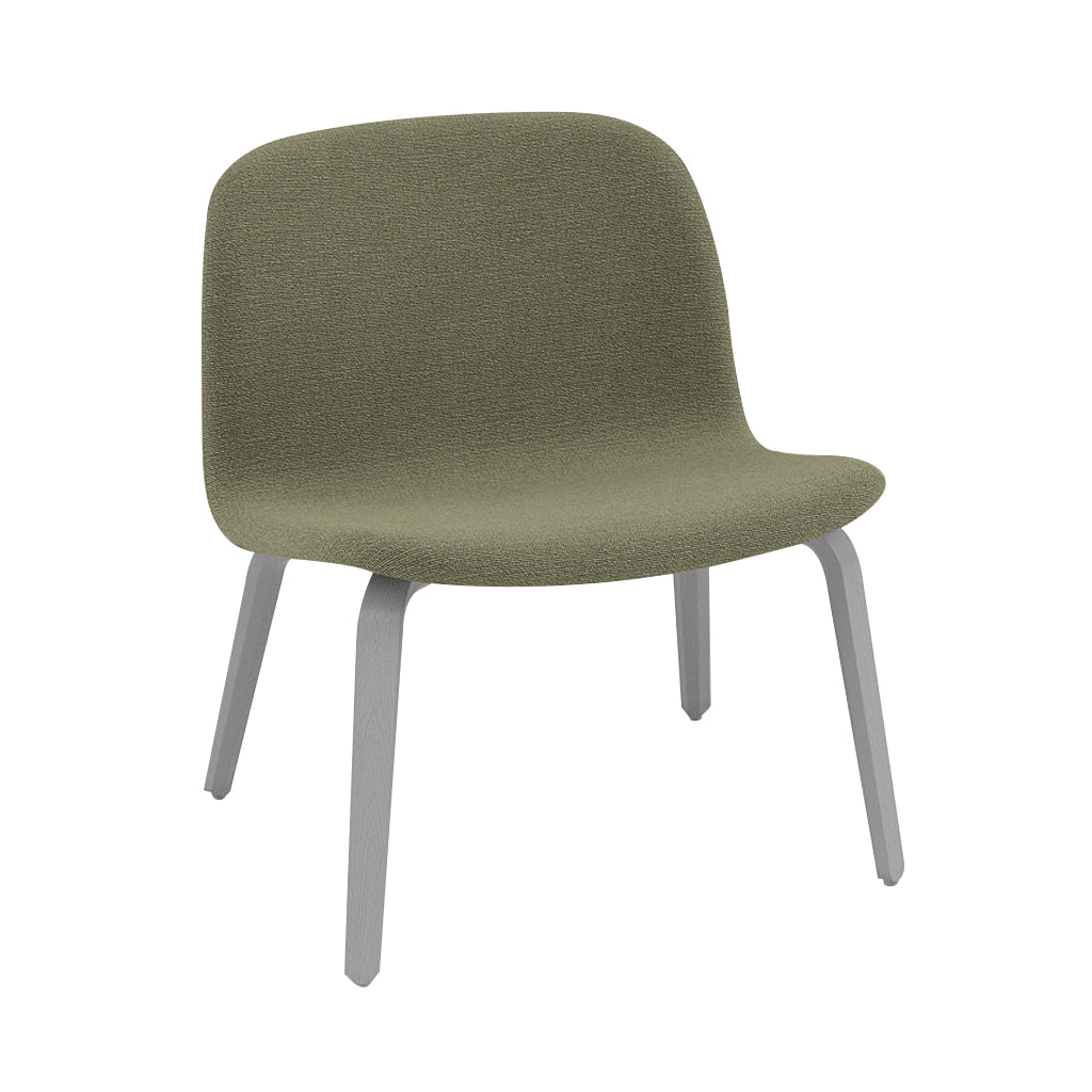 Visu Lounge Chair: Upholstered + Grey