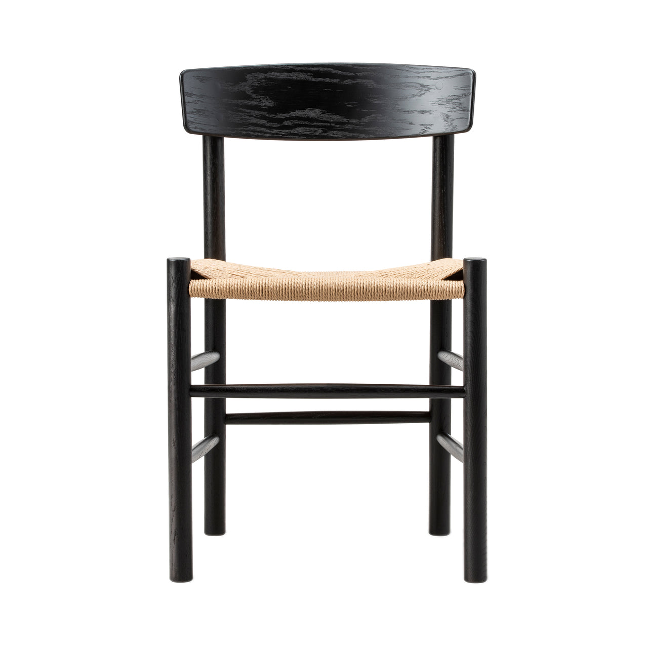 J39 Mogensen Chair: Black Lacquered Oak + Natural