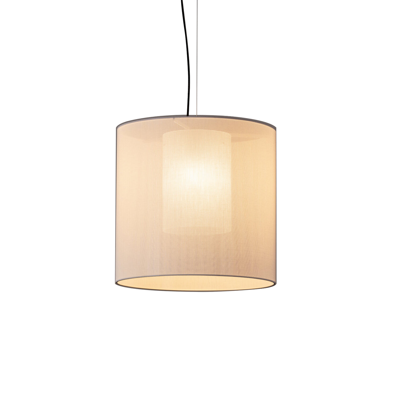 Moaré Pendant Lamp: Medium (Single Shade) + White