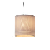 Moaré Pendant Lamp: Medium (Double Shade) + White