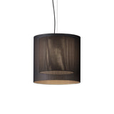 Moaré Pendant Lamp: Medium (Double Shade) + Grey