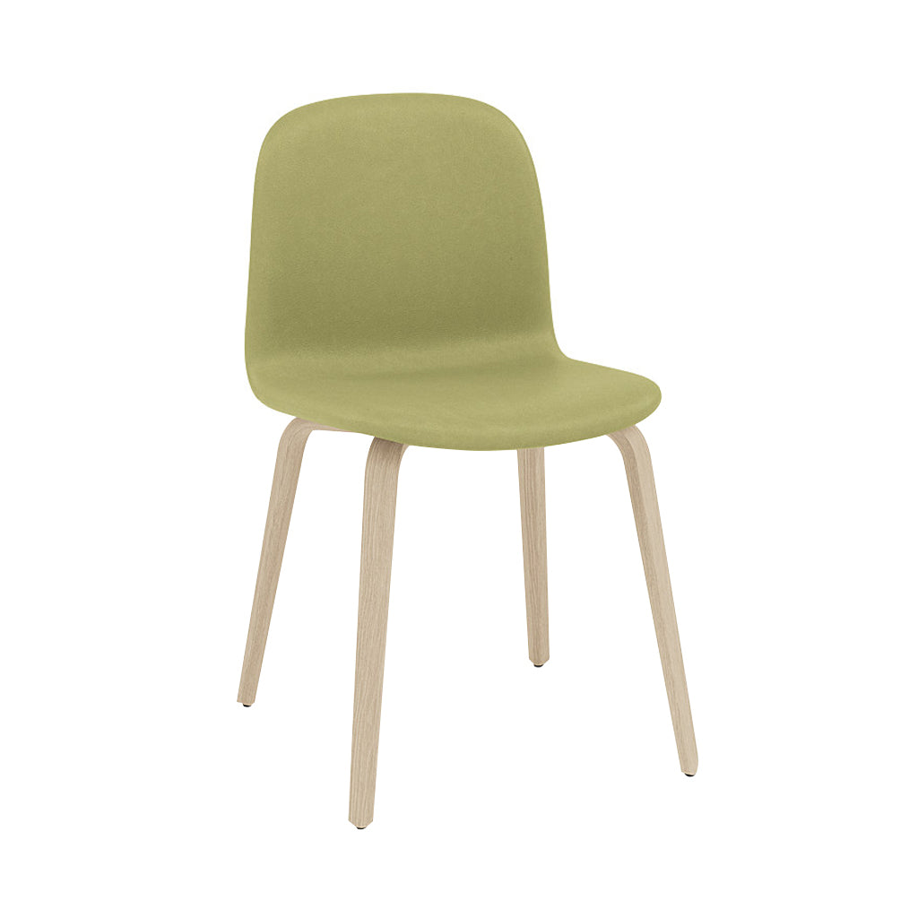 Visu Chair: Wood Base + Upholstered + Oak