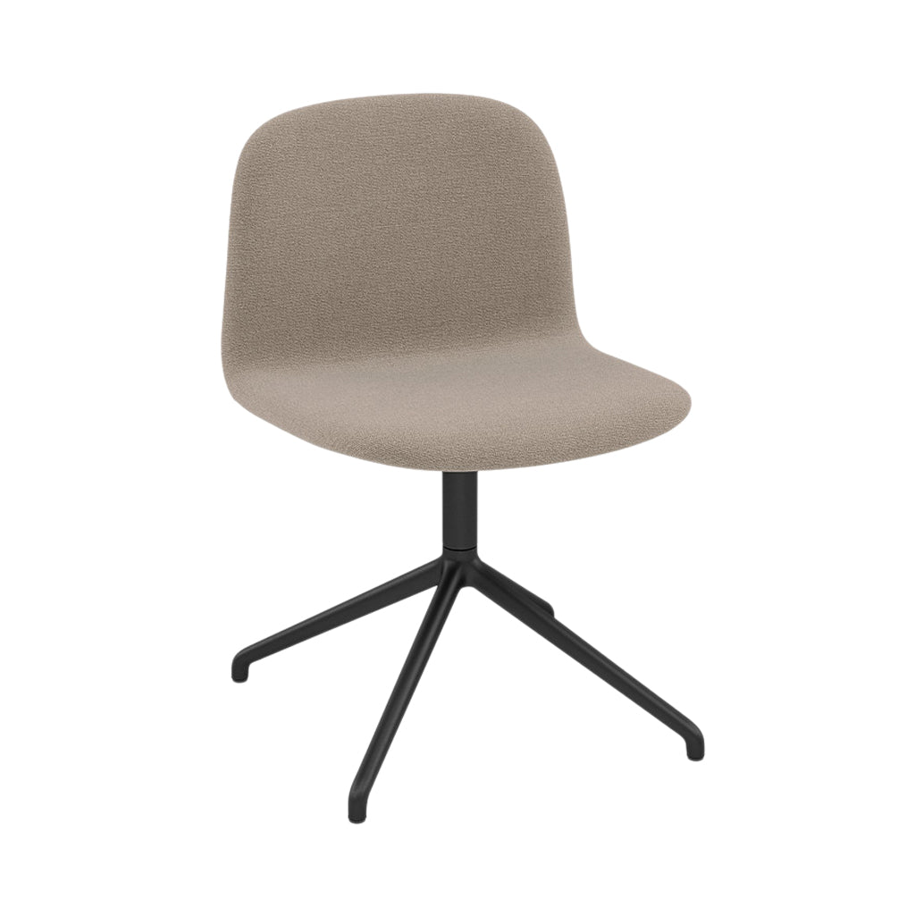 Visu Wide Chair: Swivel Base with Return + Upholstered