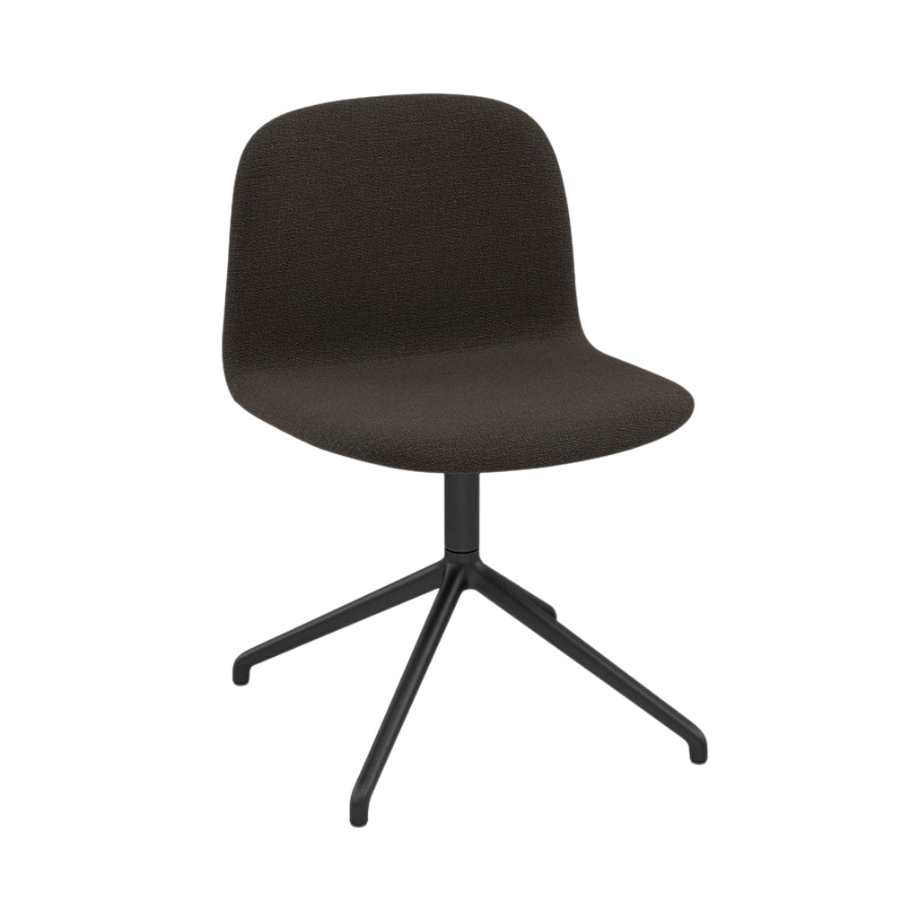 Visu Wide Chair: Swivel Base with Return + Upholstered