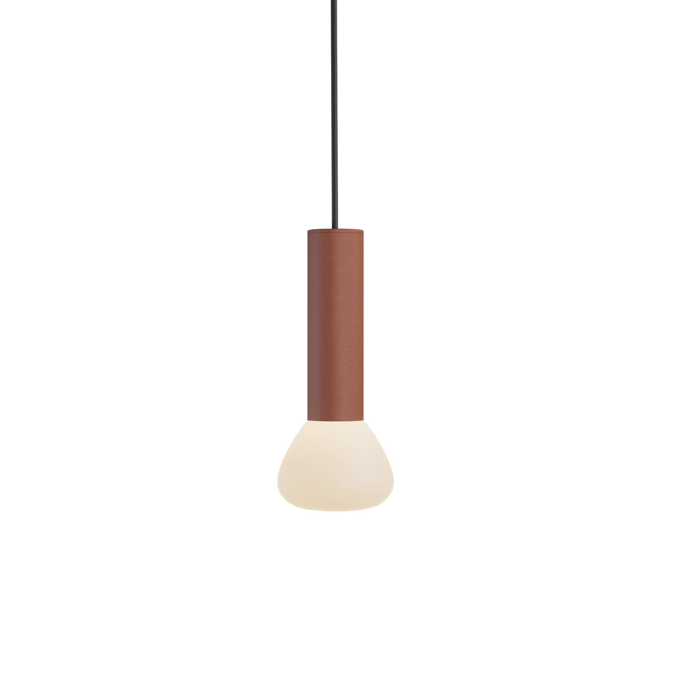 Parc 02 Pendant: Terracotta + Black