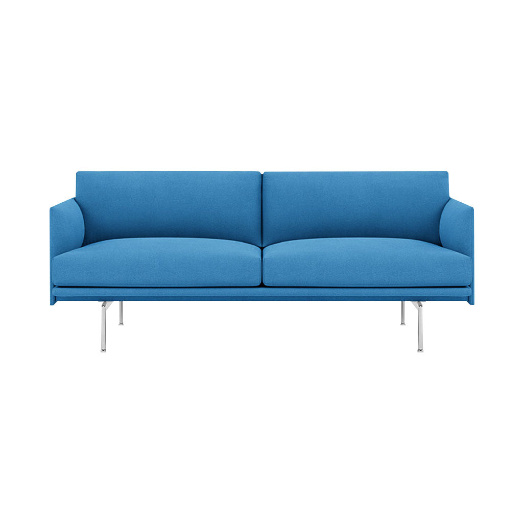 Outline 2-Seater Sofa: Polished Aluminum