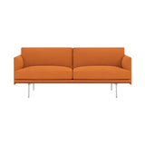 Outline 2-Seater Sofa: Polished Aluminum