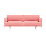 Outline 2-Seater Sofa: Polished Aluminum