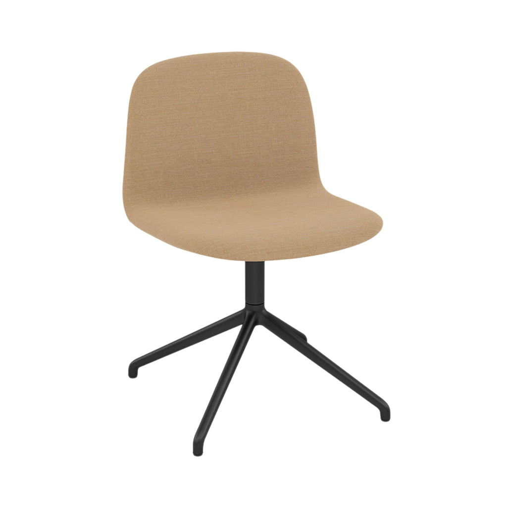 Visu Wide Chair: Swivel Base with Return + Upholstered