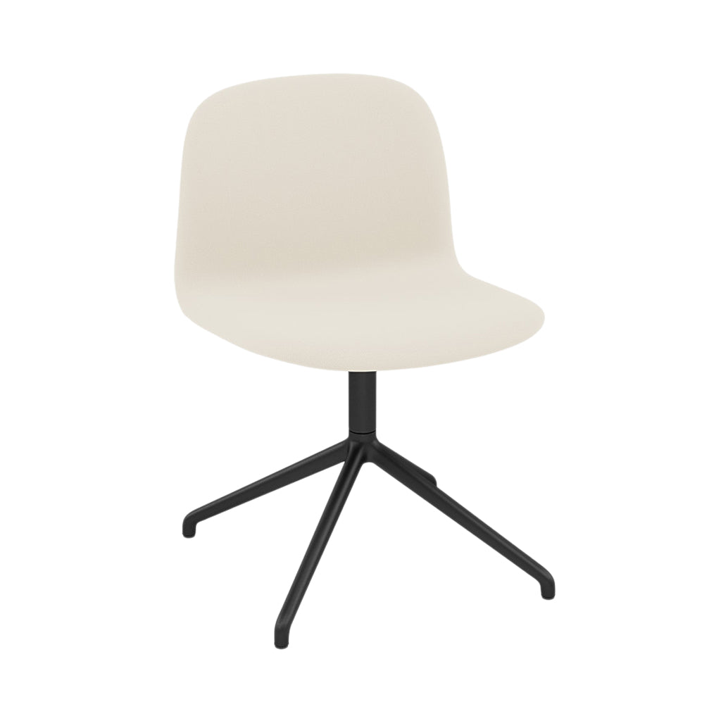 Visu Wide Chair: Swivel Base with Return + Upholstered