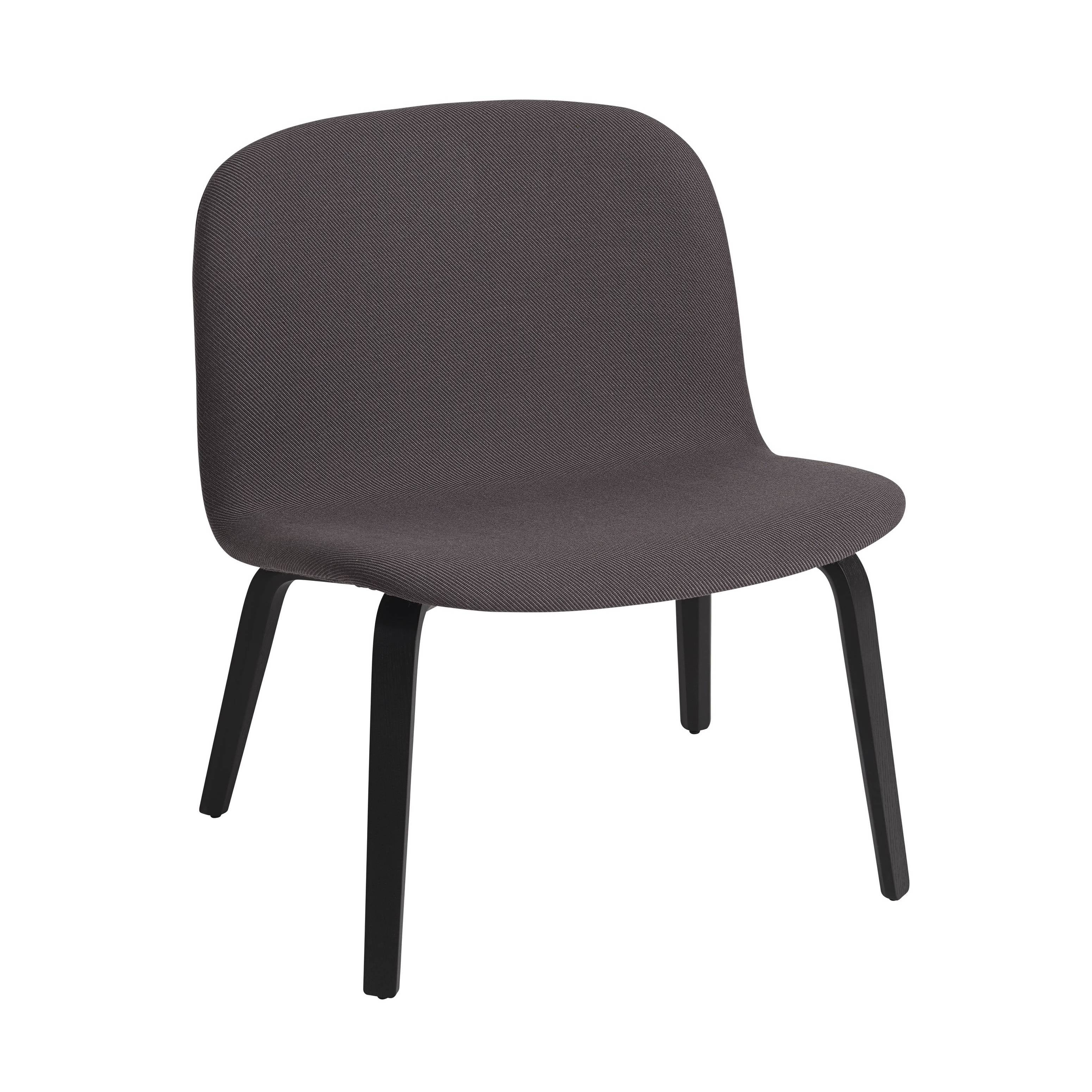 Visu Lounge Chair: Upholstered + Black