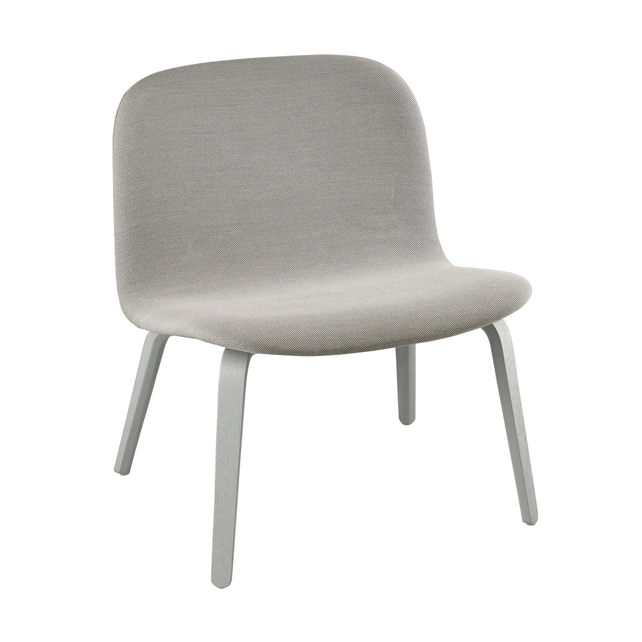 Visu Lounge Chair: Upholstered + Grey