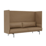 Outline Highback 3-Seater Sofa: Low + Black