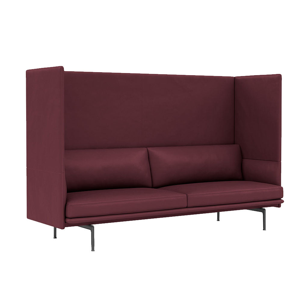 Outline Highback 3-Seater Sofa: Low + Black