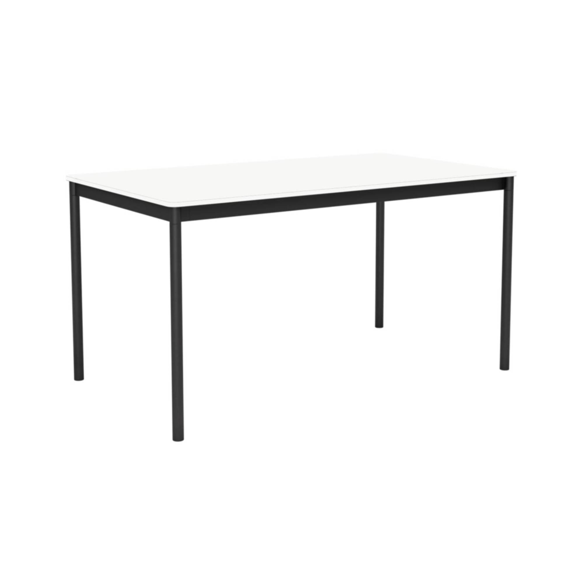 Base Table: Small + White Laminate + ABS Edge + Black