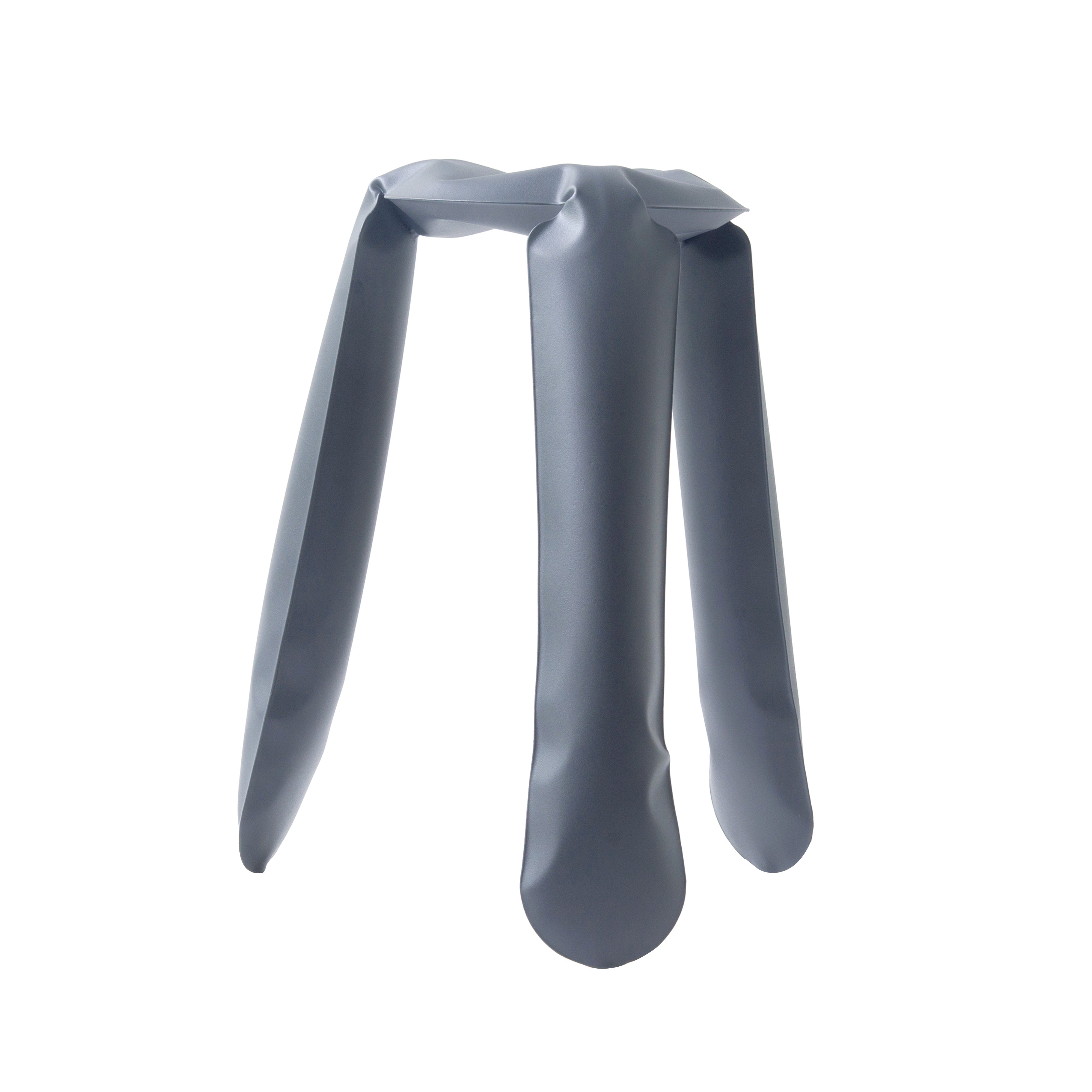 Plopp Kitchen Stool: Graphite Grey + Carbon Steel