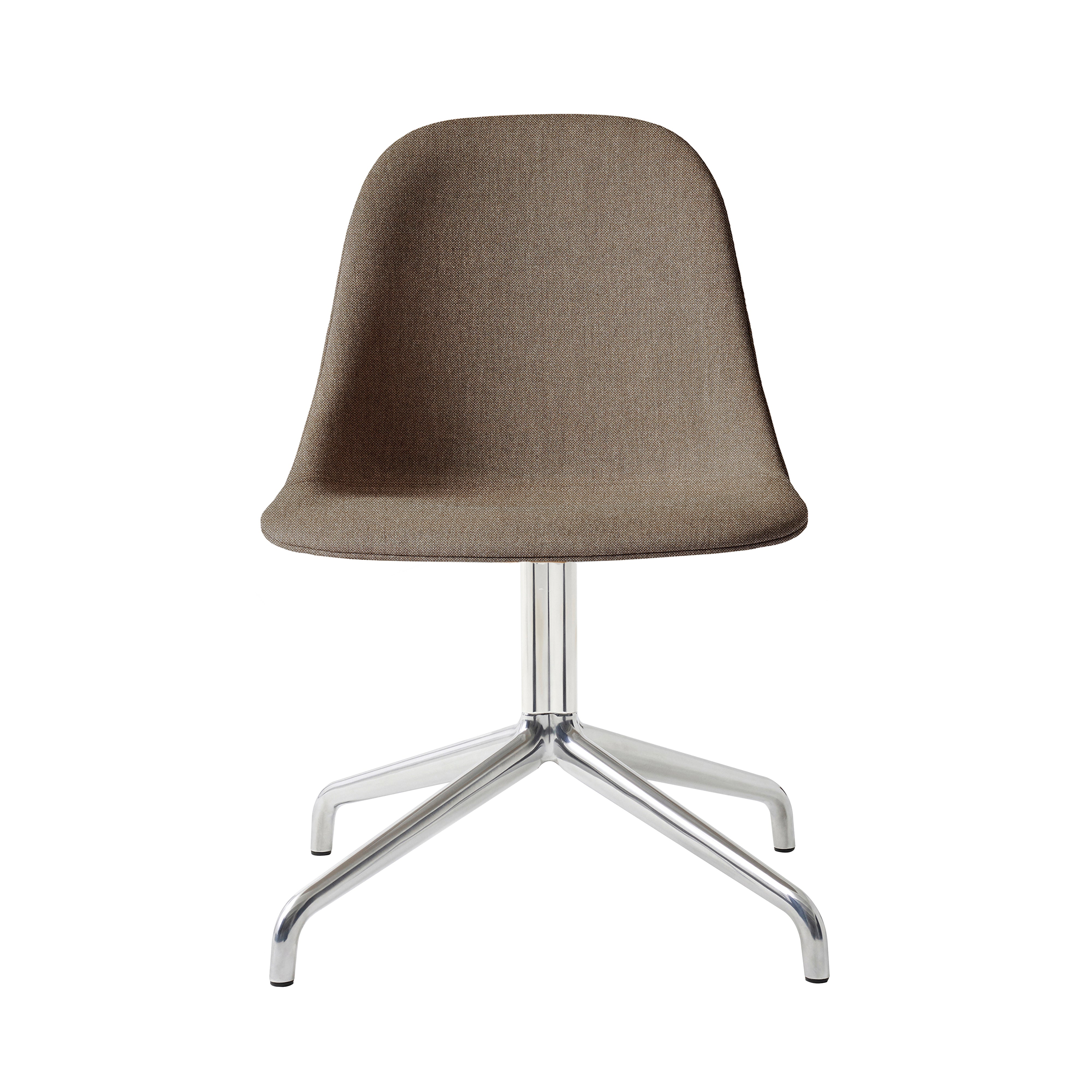 Harbour Side Dining Chair Star Base with Swivel: Upholstered + Polished Aluminum