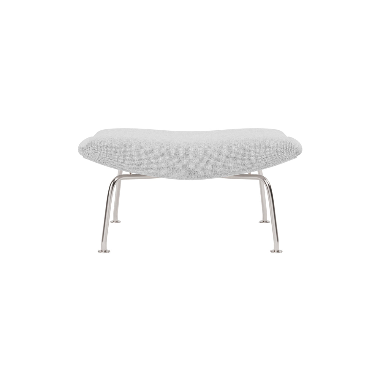 Wegner Ox Ottoman: Brushed Stainless Steel