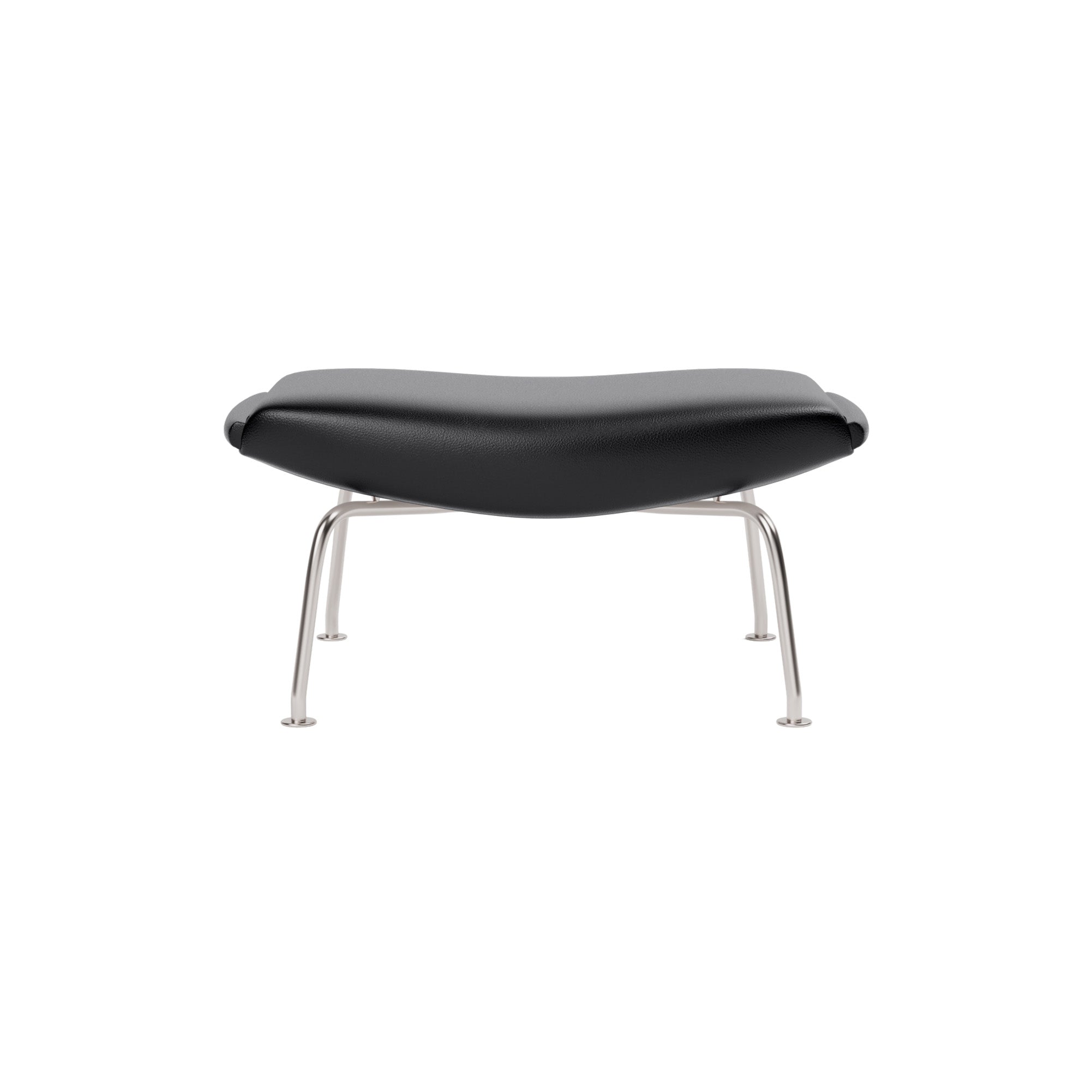 Wegner Ox Ottoman: Brushed Stainless Steel