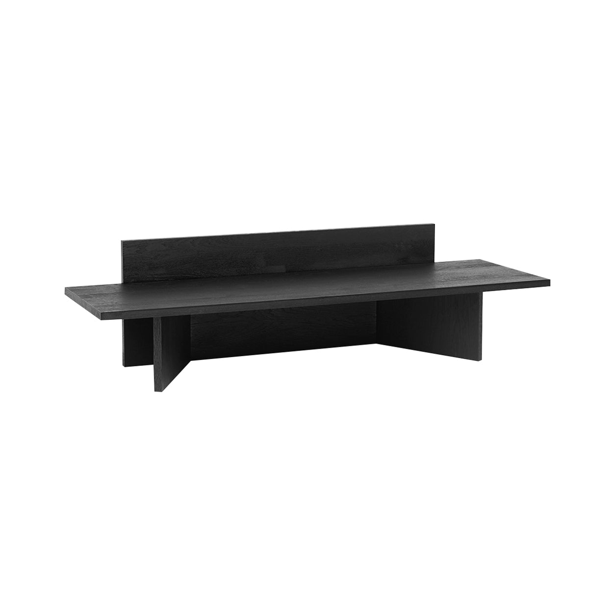 Oblique Bench: Black Oiled Oak