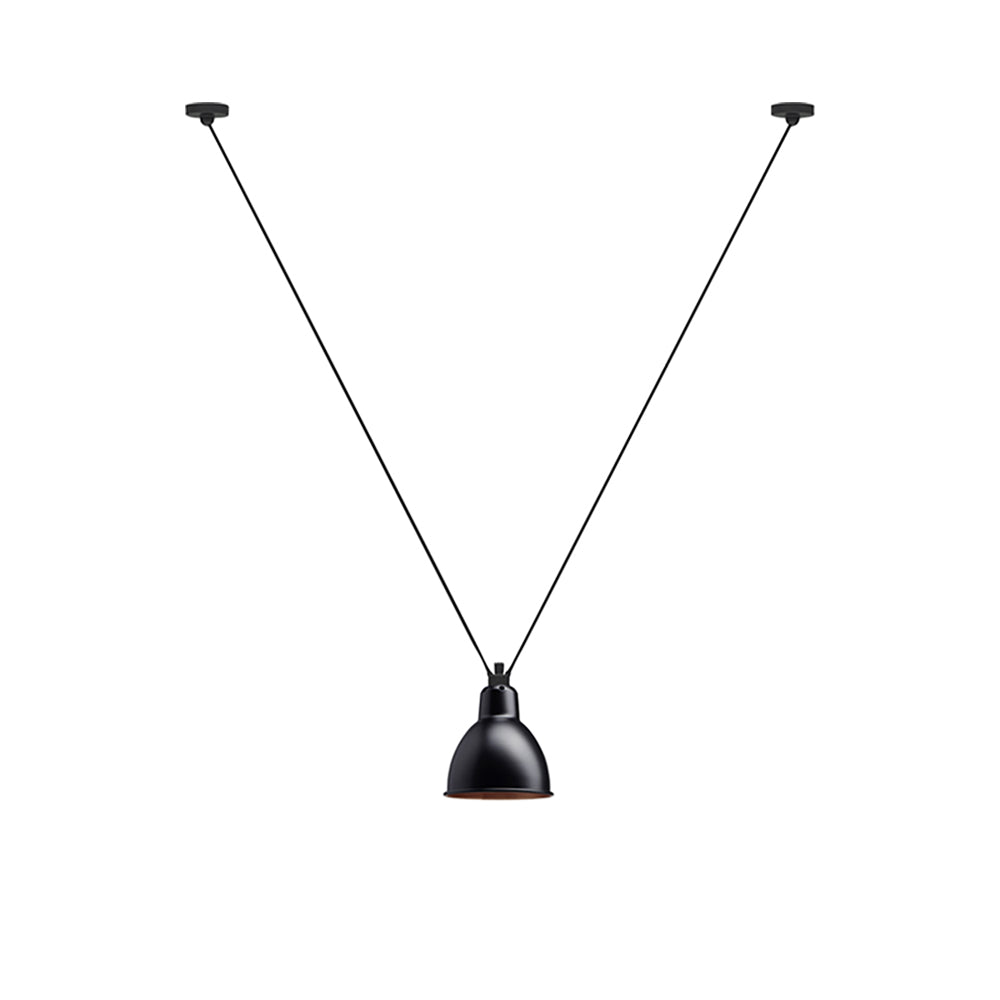 Les Acrobates N° 323 Pendant Lamp: Large + Black + Copper + Round