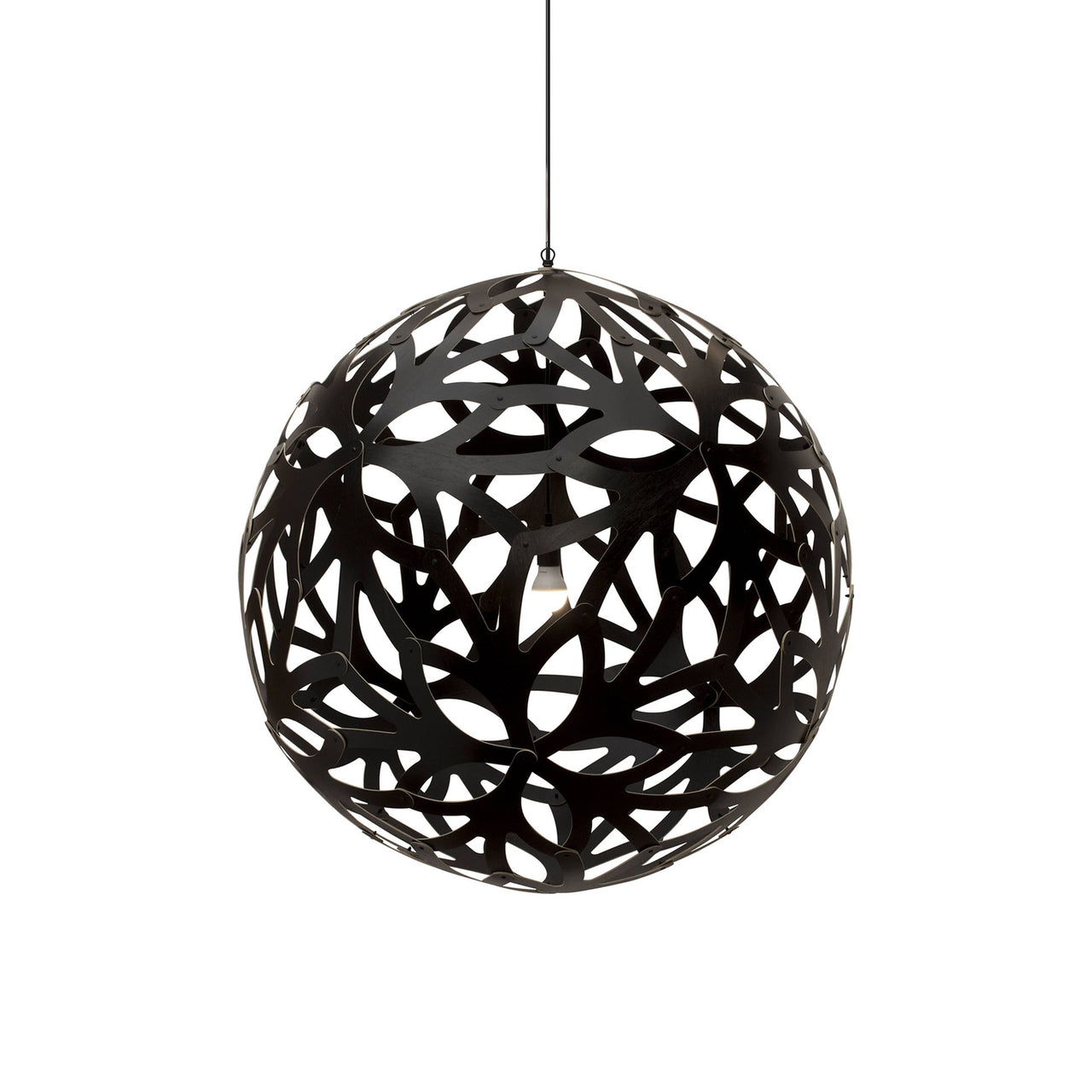 Floral Pendant Light: Extra Large + Black + Black