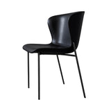 Pipe Chair with Metal Base: Black