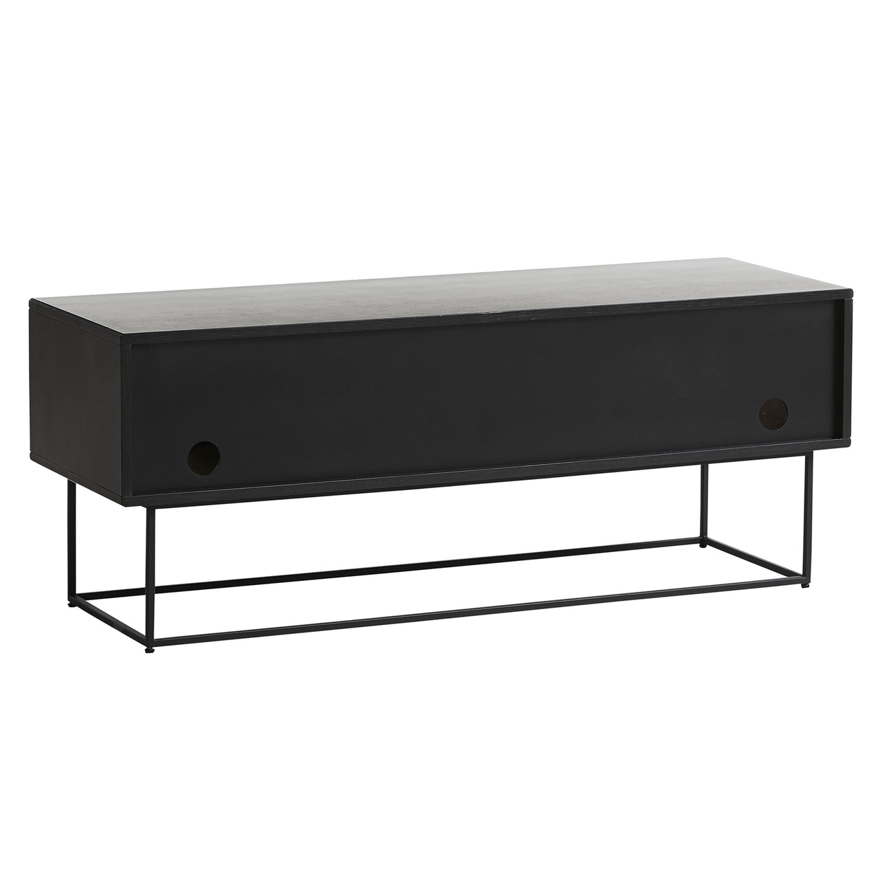 Virka Low Sideboard: White Oak Veneer + Black Painted Oak