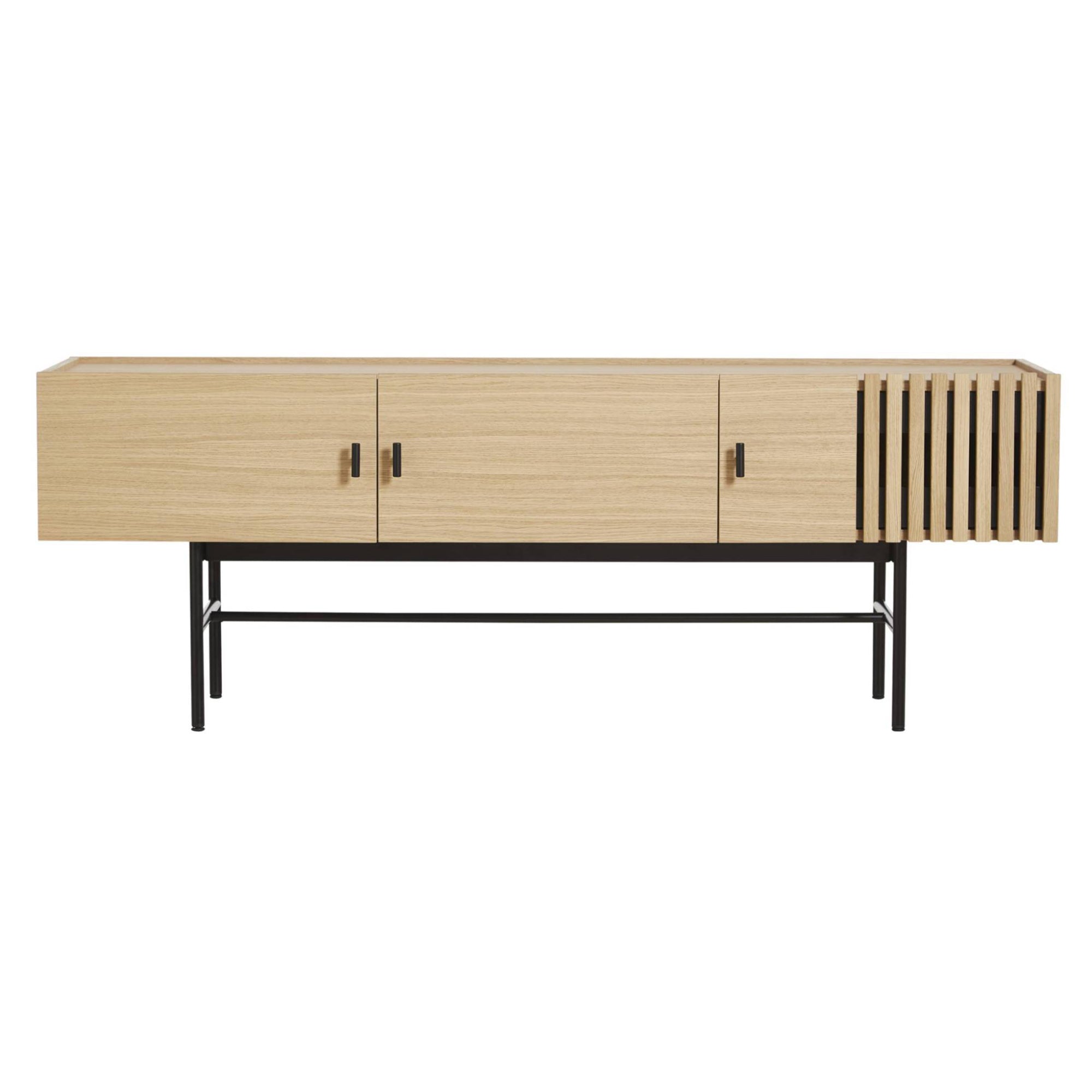 Array Low Sideboard: White Pigmented Oak