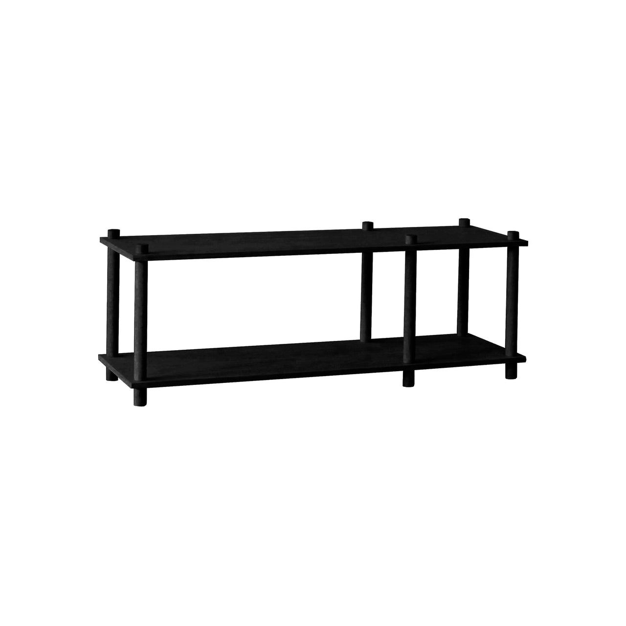 Elevate Shelving System Modular: Configuration 1 + Black Painted Oak