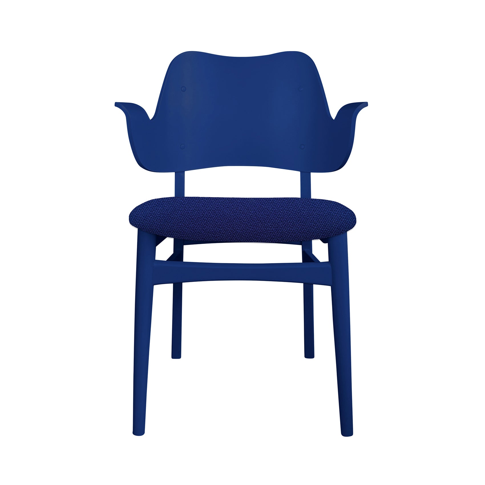 Gesture Dining Chair: Seat Upholstered + Color + Dark Blue