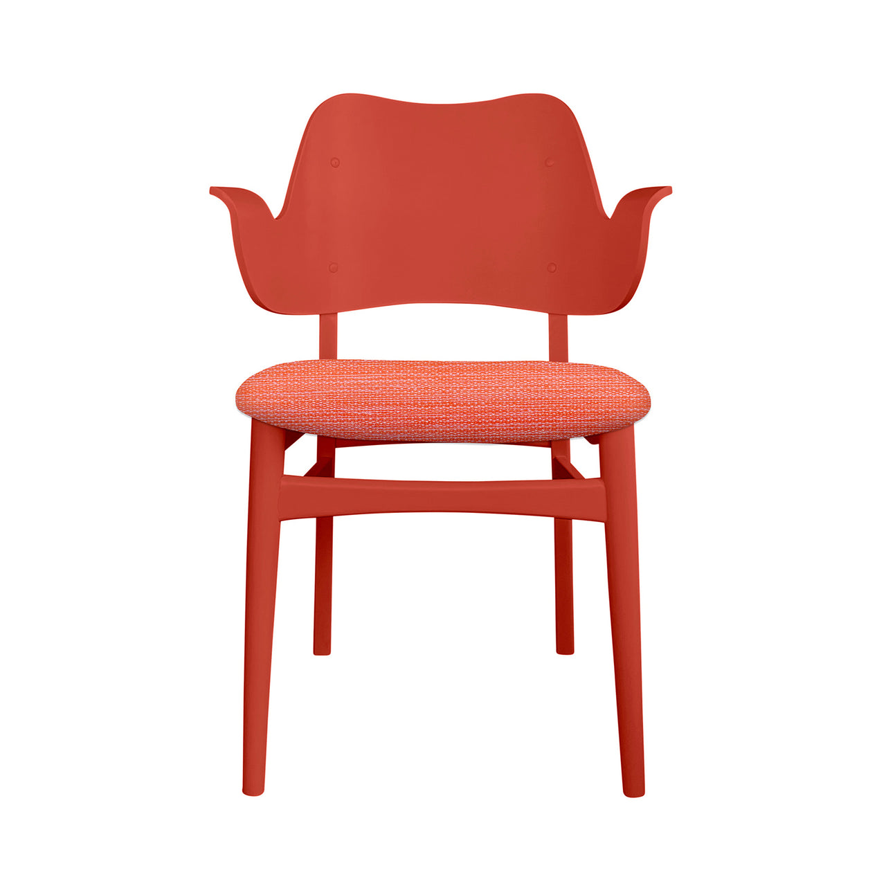 Gesture Dining Chair: Seat Upholstered + Color + Rust