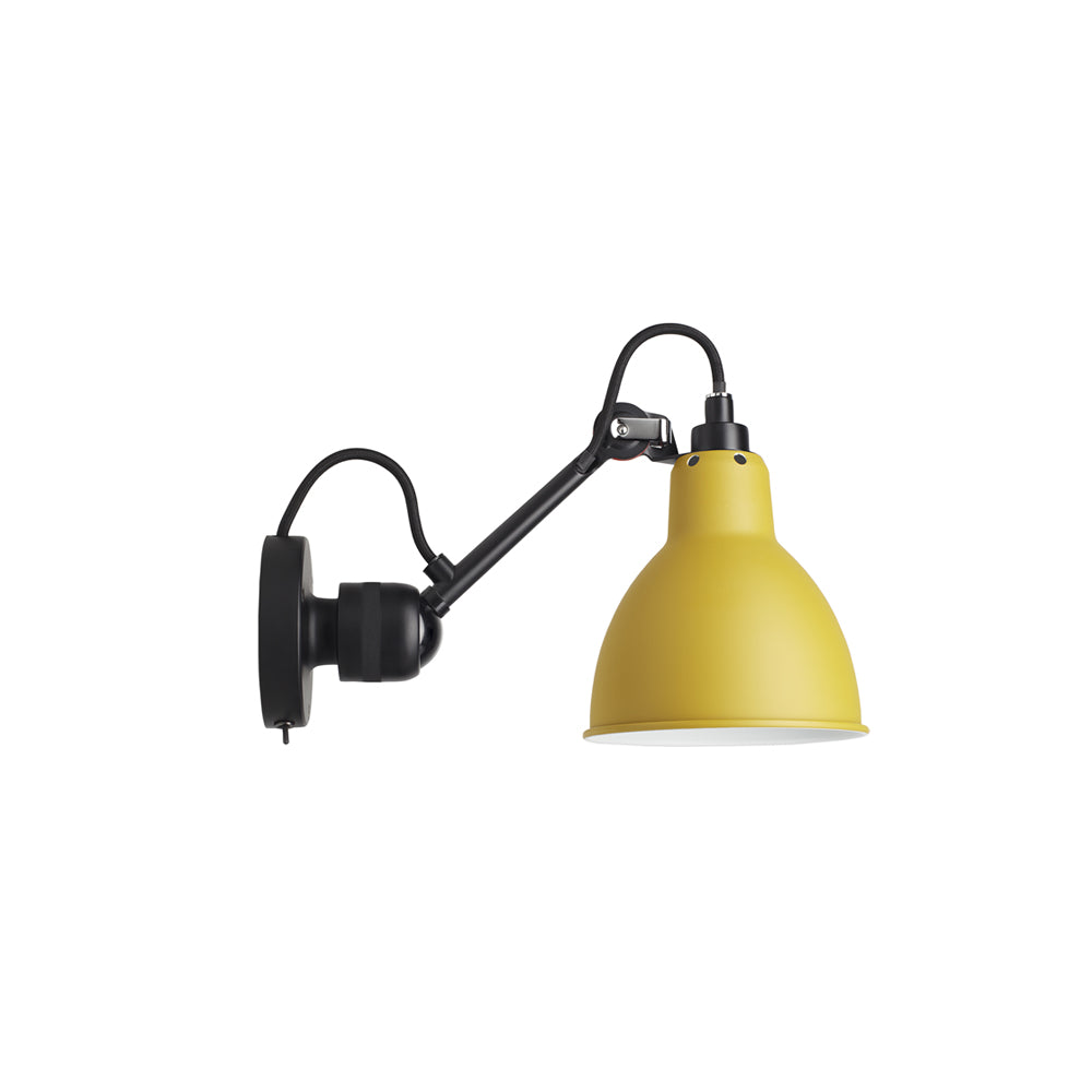 Lampe Gras N°304 Lamp with Switch:  Yellow + Round