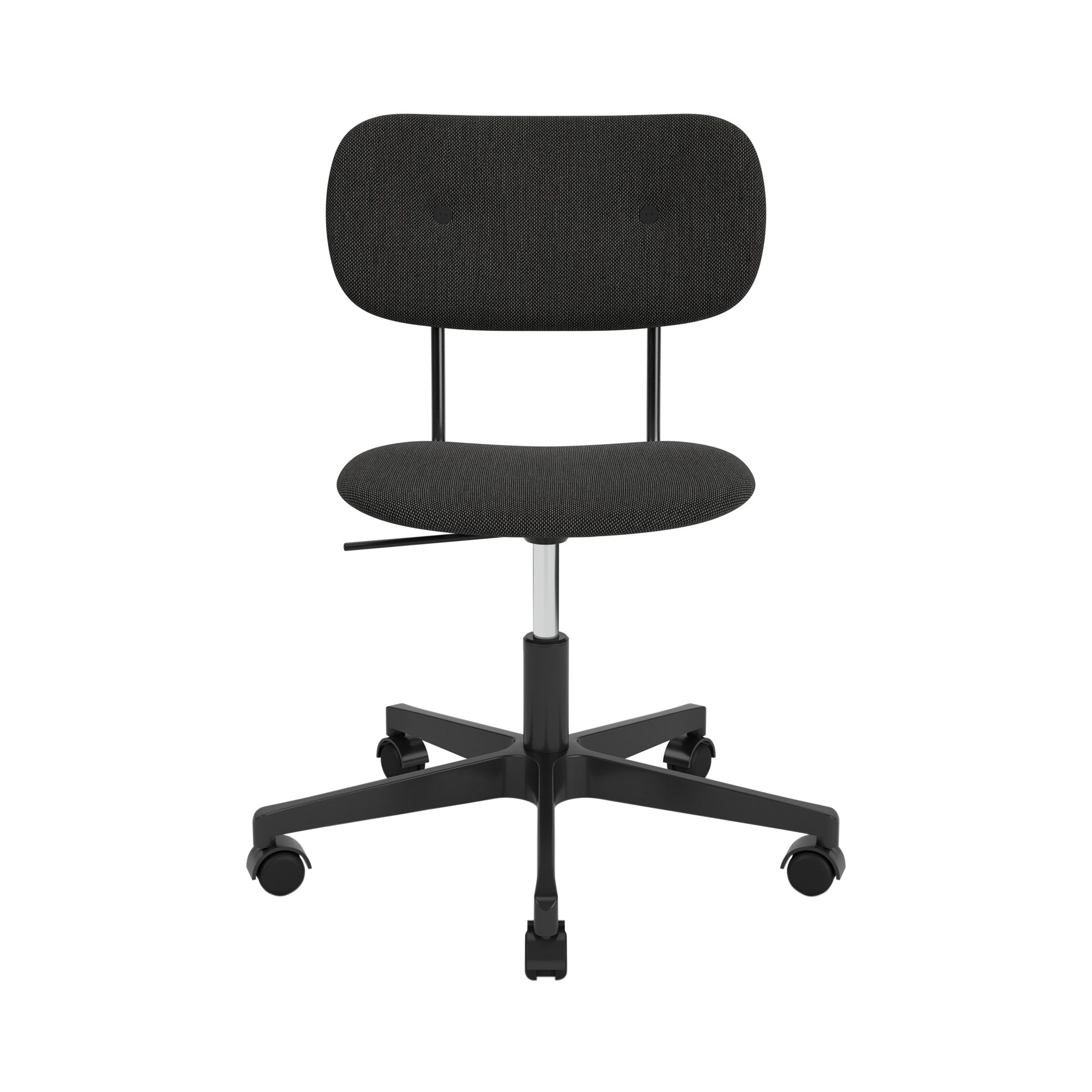 Co Task Chair with Casters: Fully Upholstered + Black Aluminum