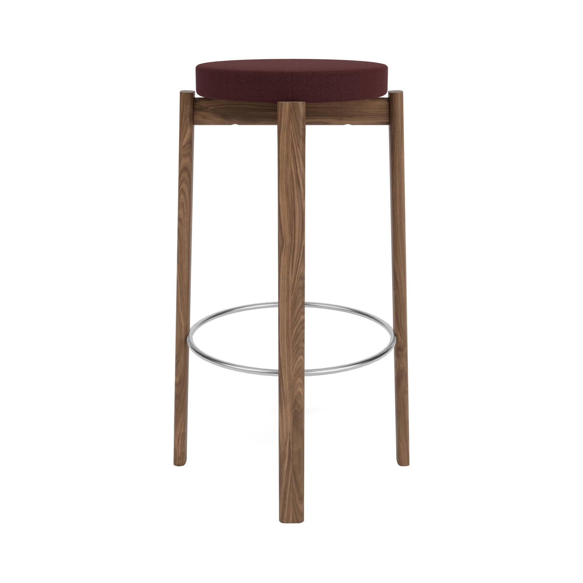 Passage Bar + Counter Stool: Upholstered + Bar + Walnut + Steel + Vidar 4 0693