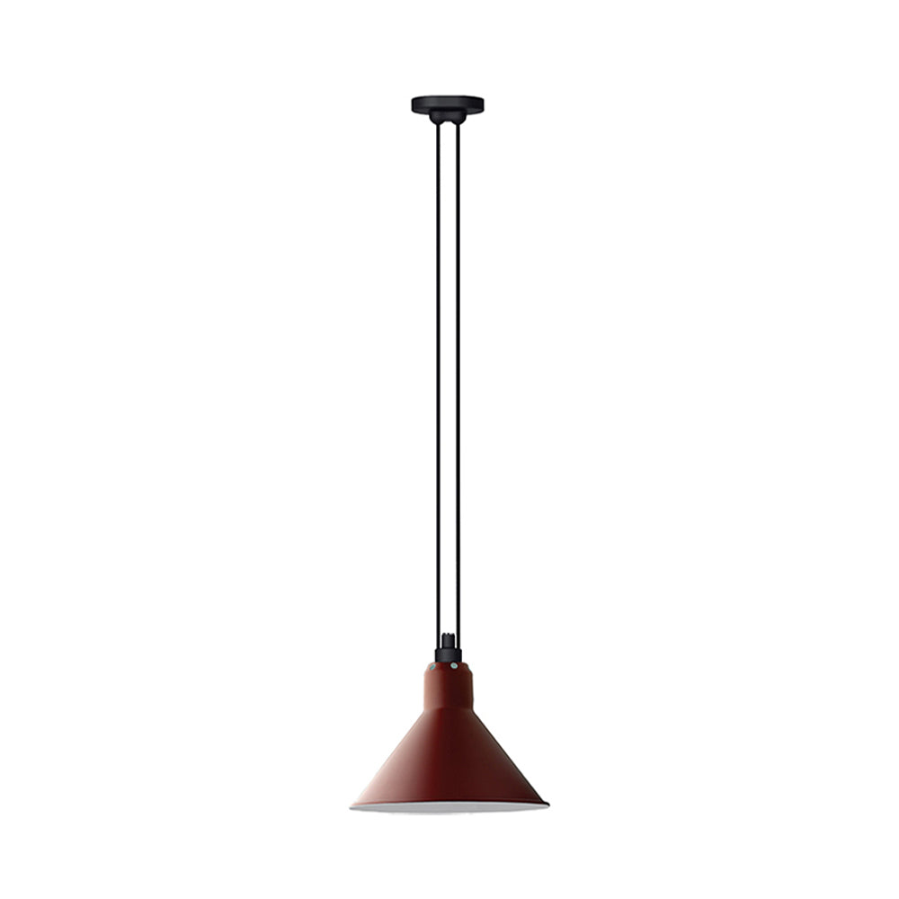 Les Acrobates N° 322 Pendant Lamp: Large + Red + Conic