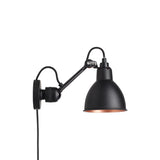 Lampe Gras N° 304 CA Wall Lamp: Black + Black + Copper + Round