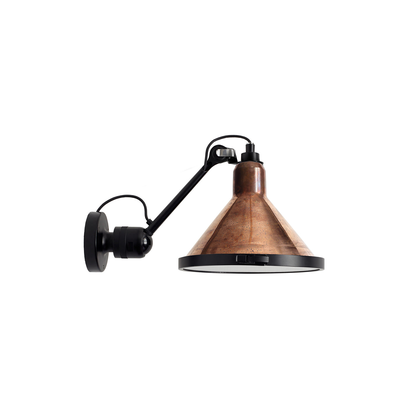 Lampe Gras N° 304 XL Outdoor Wall Lamp: Raw Copper + Conic